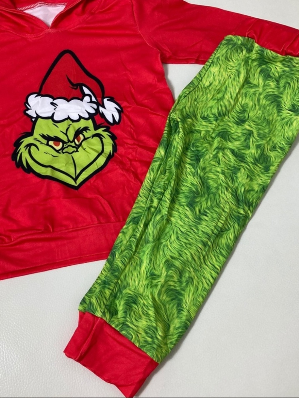 Grinch Christmas cute hoodie pants set - Picture 5 of 5